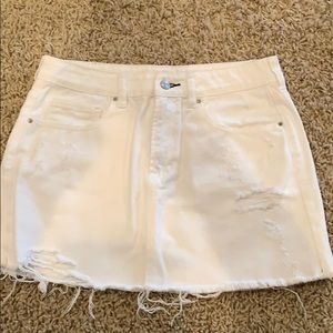 White Jean skirt